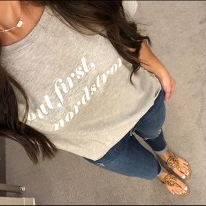 Women’s 1901- size M, But First Nordstrom” tee